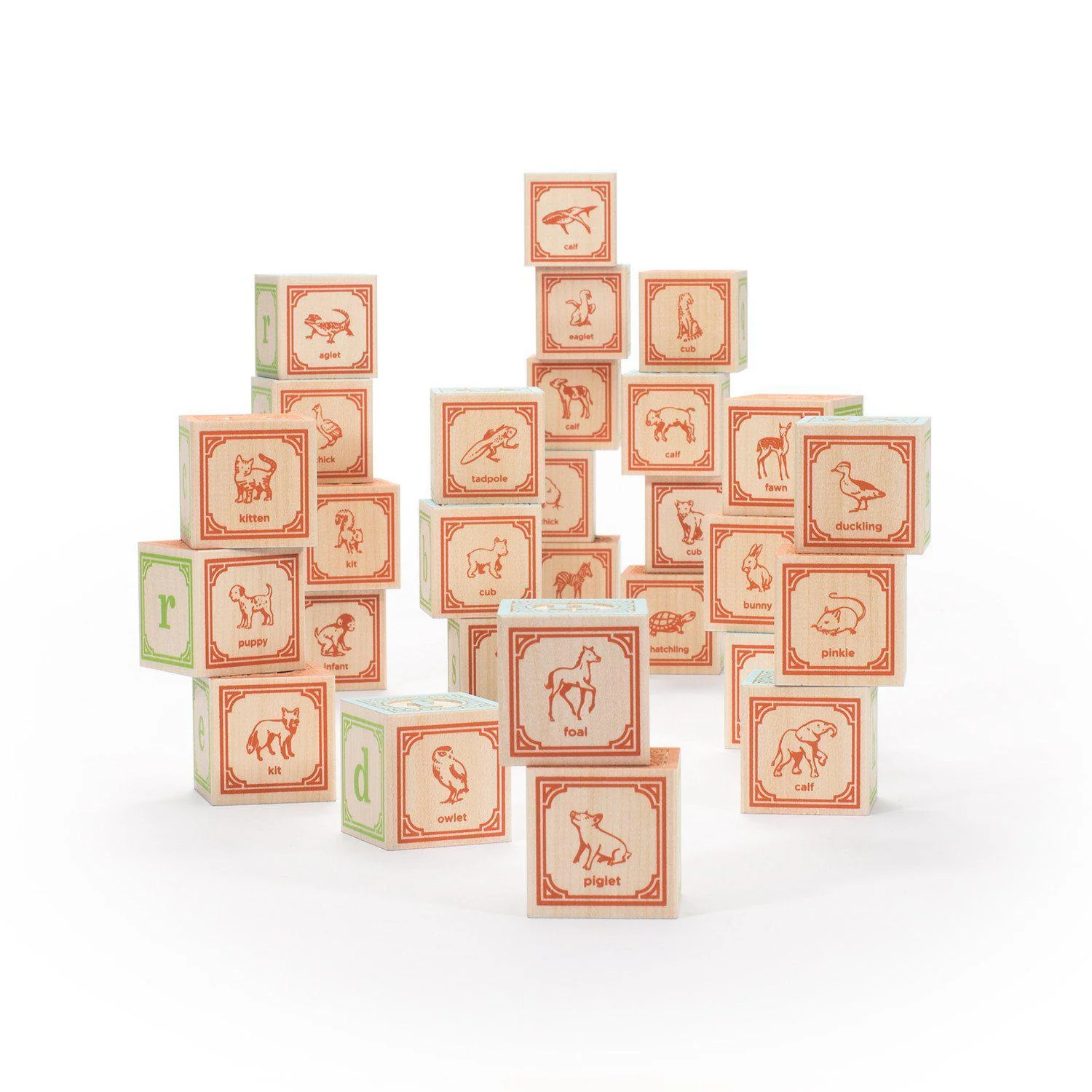 Uncle Goose Classic ABC Blocks w/ Wagon - Image 4