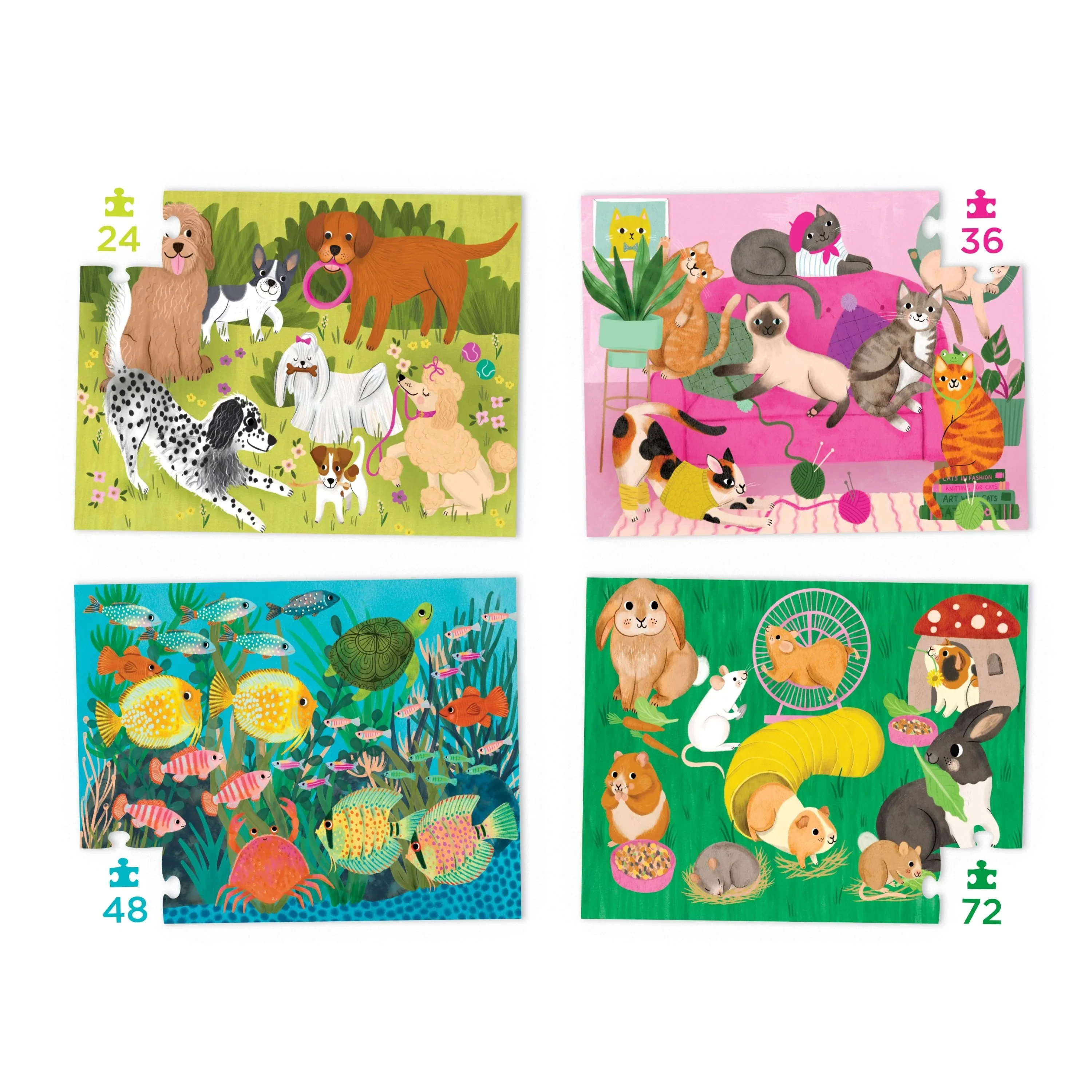Four Puzzles to Grown On Set - Playful Pets - Image 2