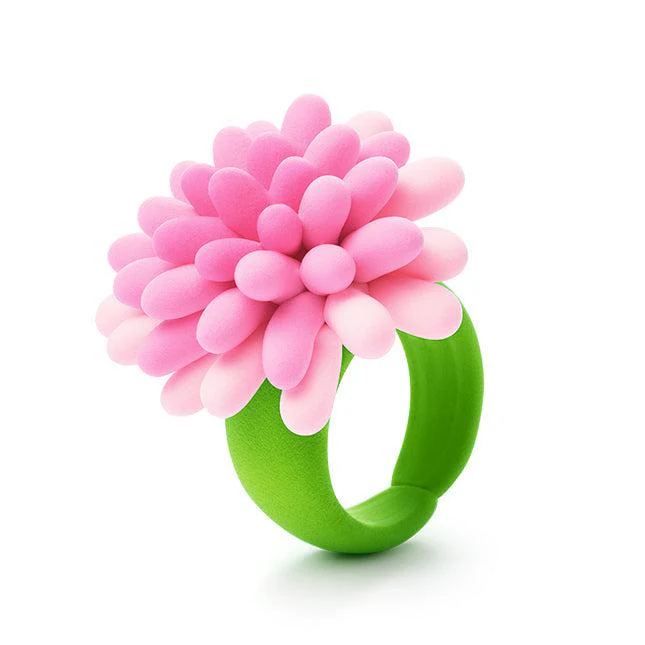 Hey Clay Bijou Flower Rings - Image 2