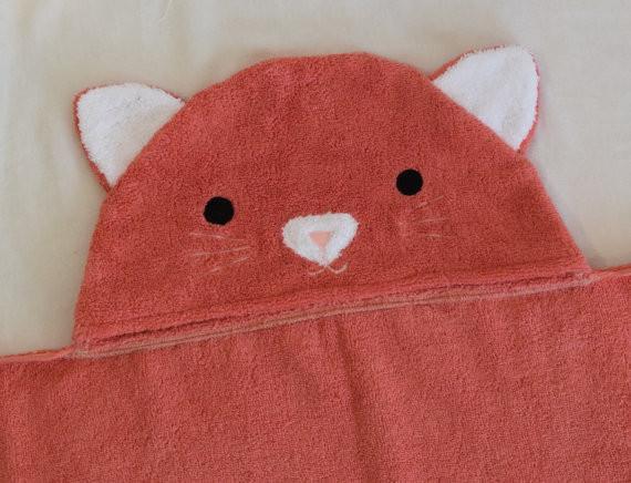 Hooded Bath Towel - Kitten - Image 3