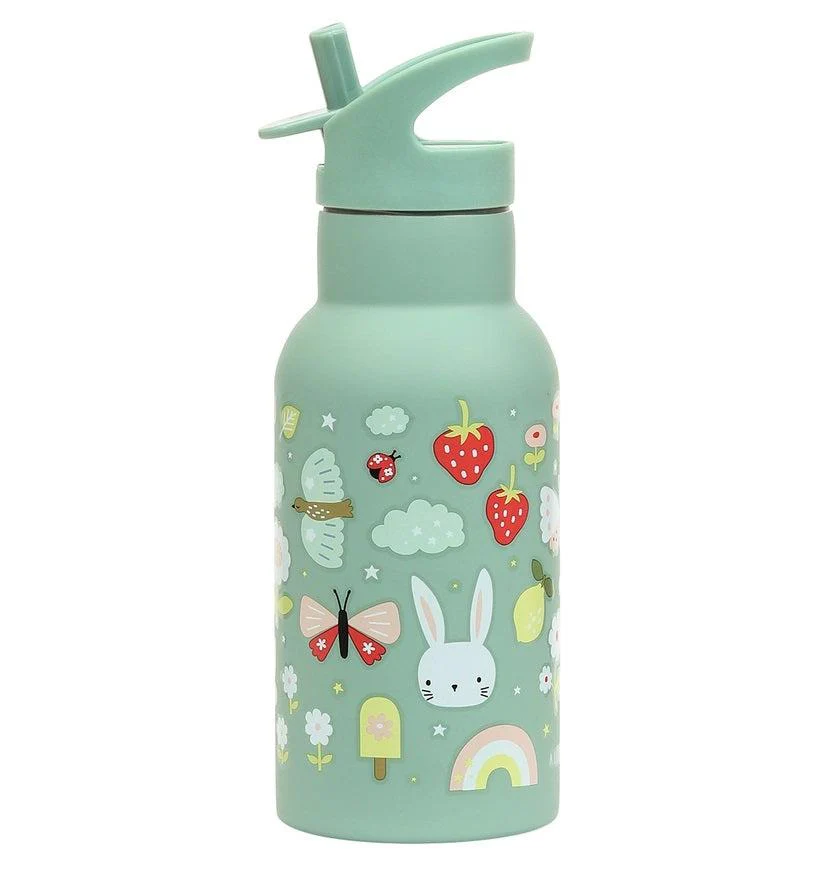 Insulated Stainless Steel Water Bottle w/ Straw - Image 4