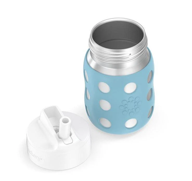 Lifefactory 8 oz Stainless Steel Baby Bottle with Straw Cap - Image 5