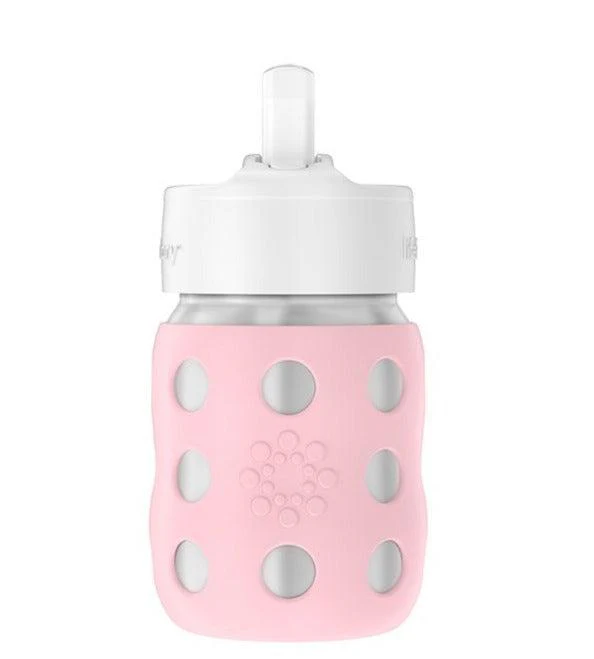Lifefactory 8 oz Stainless Steel Baby Bottle with Straw Cap - Image 6